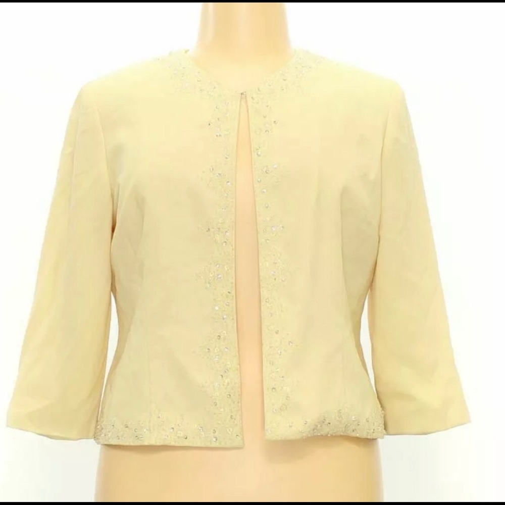 🌟 R&M RICHARDS Karen Kwong Beaded Blazer 8🌟